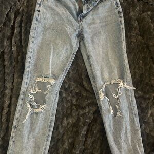 American Eagle Outfitters Blue Ankle Cropped Jeans